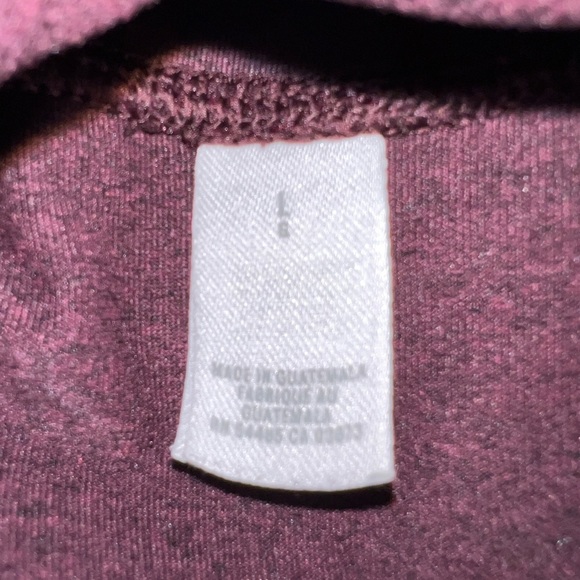 Aerie Chill Play Move Capri Leggings Women's Heathered Purple/Maroon Cutout Ties - Picture 10 of 15